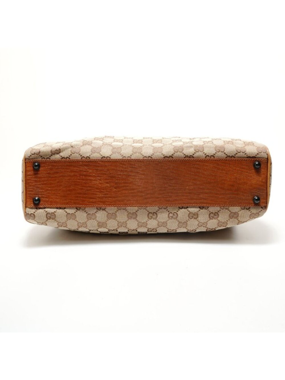 ★SOLD★ Gucci Handbag GG Canvas Bamboo Handle Pouch - Picture 7 of 10